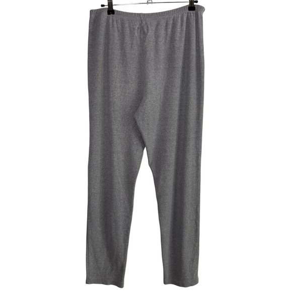 Green Cotton Sustainable Lounge Pants Medium Gray Ribbed Pull On Denmark Granola - Picture 2 of 8